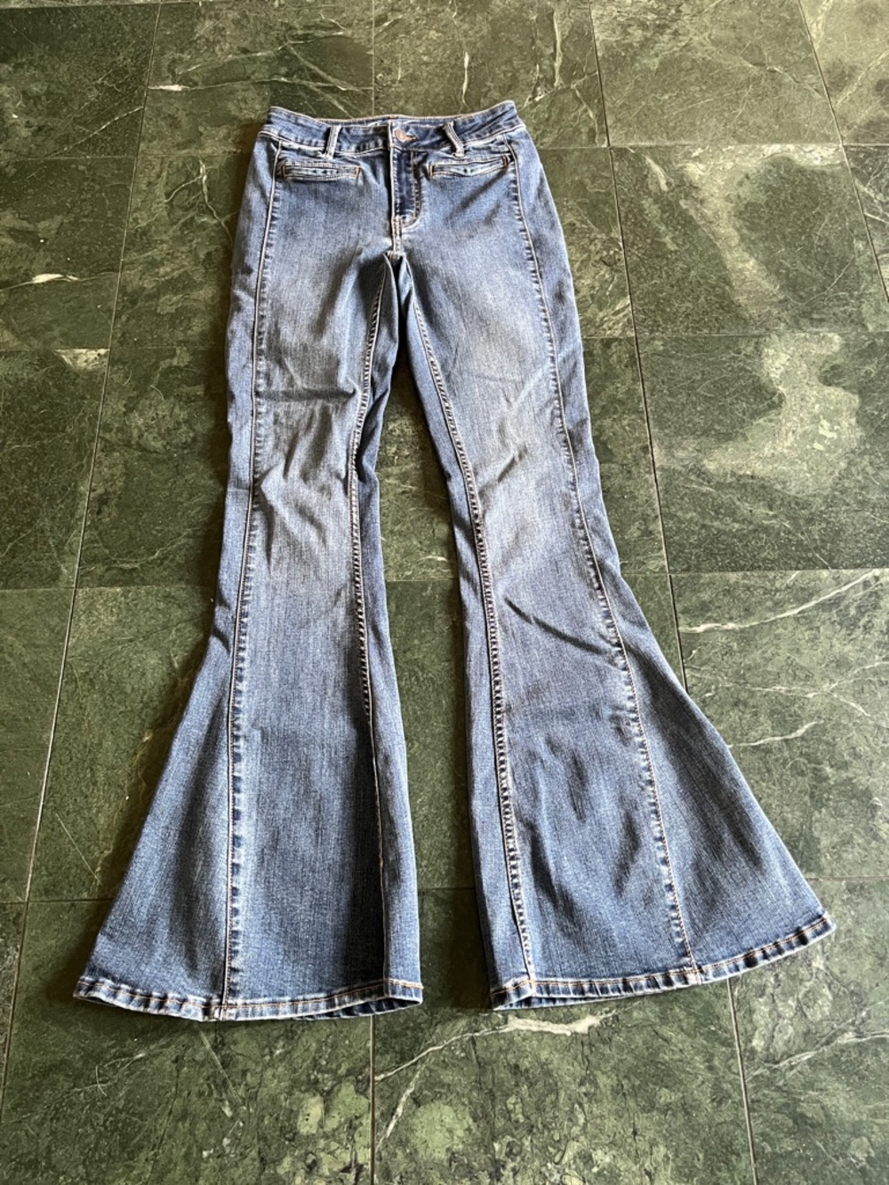 We The Free Light Blue High-Rise Flare Jeans